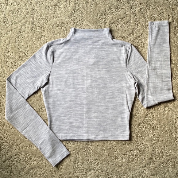 lululemon athletica Tops - WORN ONCE lululemon | All Aligned Mock Neck Long Sleeve Wee Space Nimbus Battles